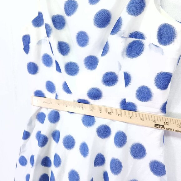 Betsy Johnson Dress Size 10 Fit and Flare Pleated Mini Puffy Skirt Polka Dot - Picture 7 of 11